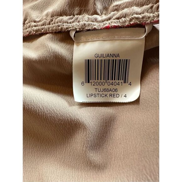 BCBG Maxazria women’s red eyelet halter dress full zip front size 4/6. #43-1309 - Picture 6 of 8